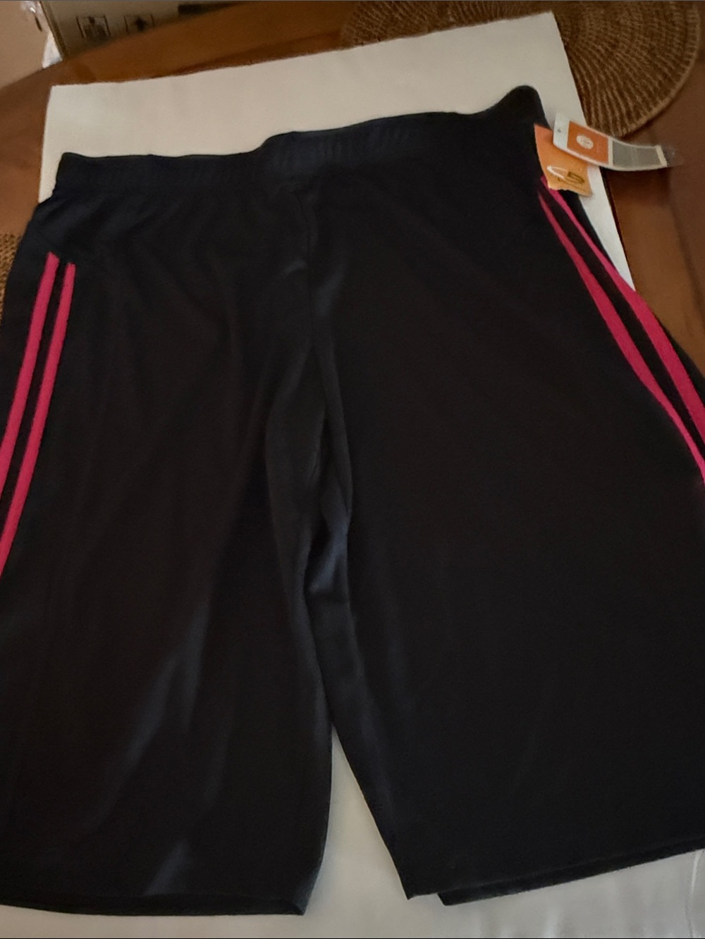 Champion Black Kids Shorts with Pink Side Stripes